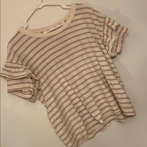 CURRENT/ELLIOTT // T-Shirt // Cream and red